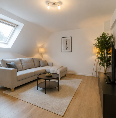 Wohnzimmer der Ferienwohnung Piotta